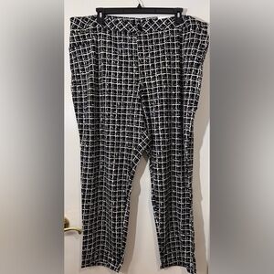 Cato Monochrome Grid Pattern Pants